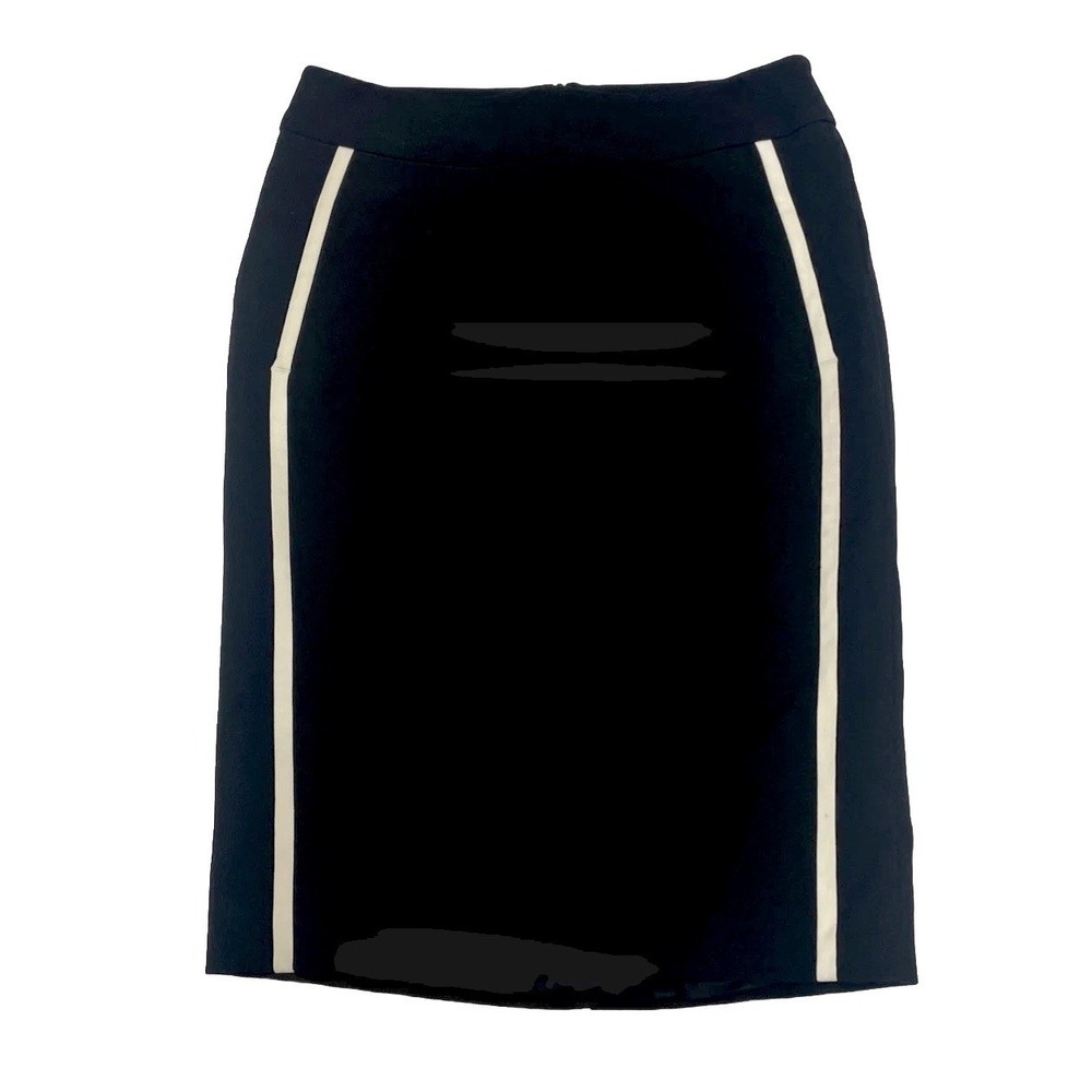 Karen Millen Elegant Classic‎ Black Pencil Skirt Women's Size US4 UK8 EU36 New